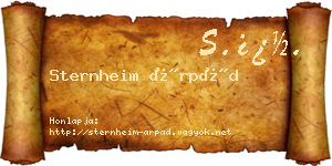 Sternheim Árpád névjegykártya